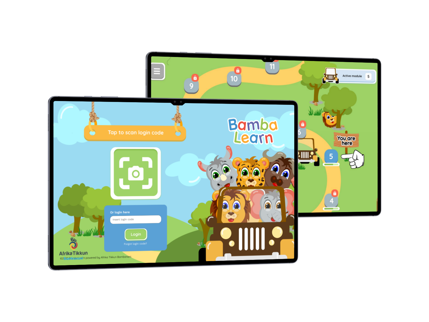 BambaLearn educational application screens