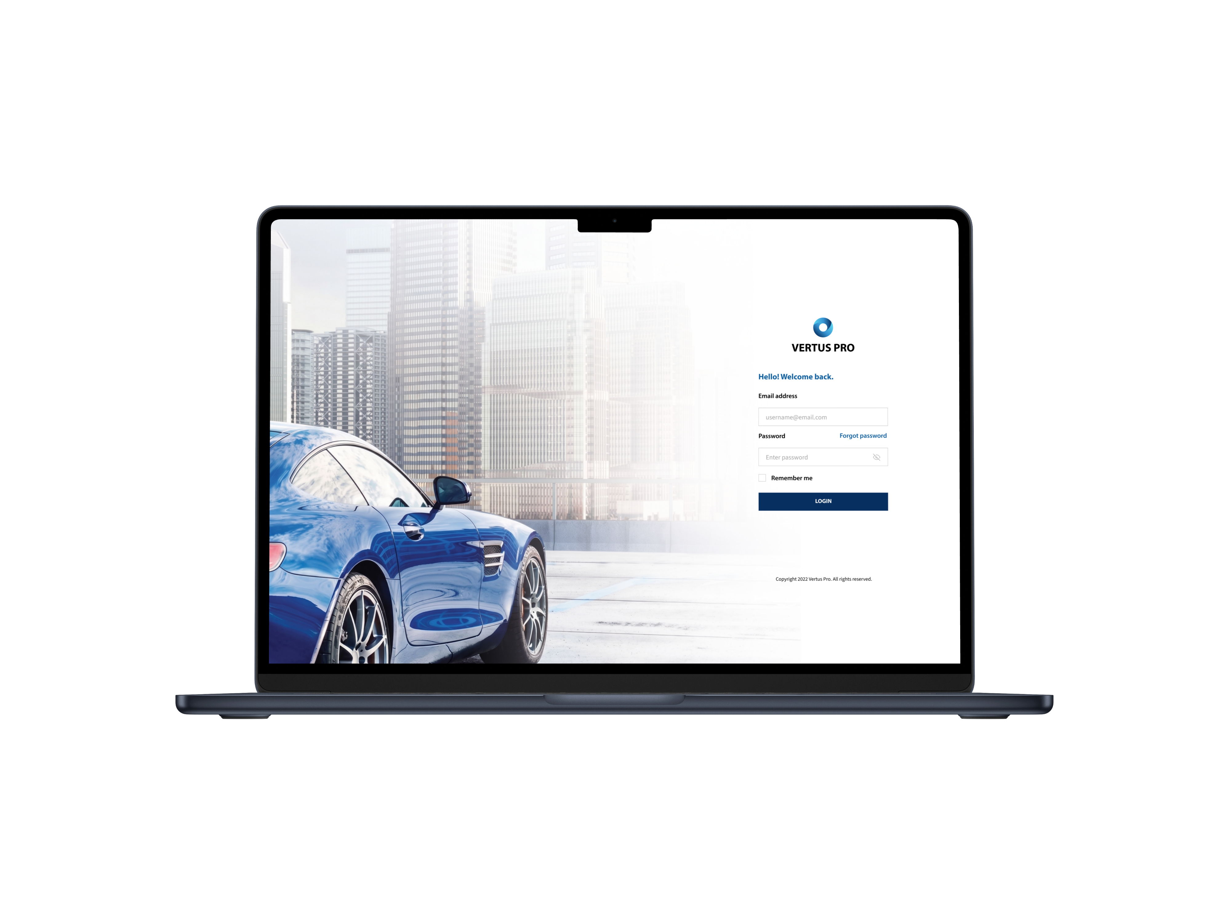 Vertus Pro B2B e-commerce platform screens