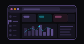 Abstract illustration of a web application dashboard